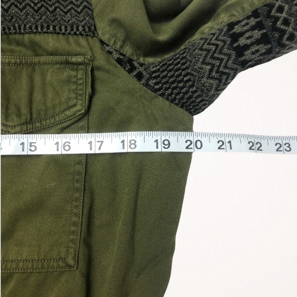 Forever 21 Utility Army Cotton and Wool Green Jacket Size S - Picture 14 of 15